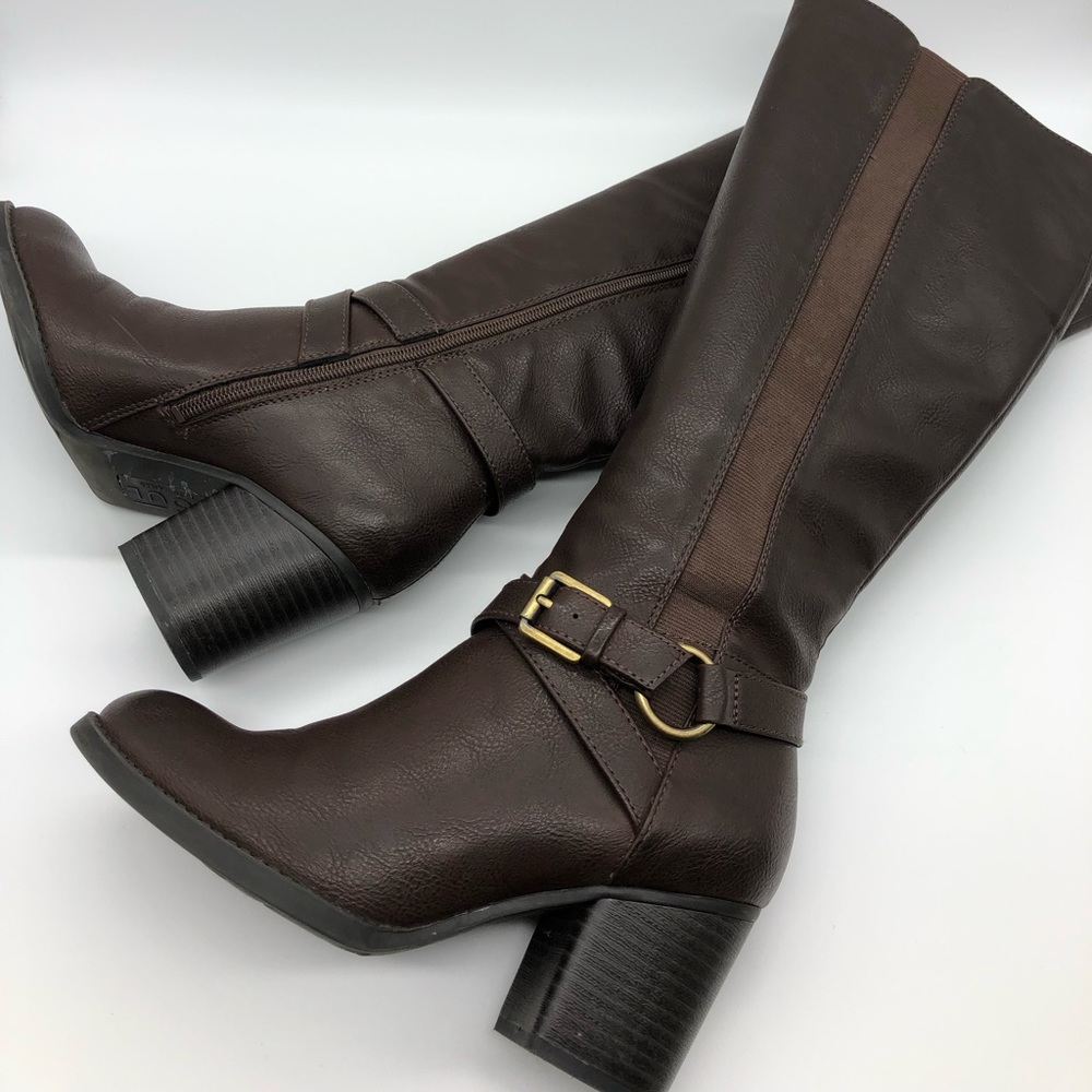 Soul Naturalizer TIMBER WOMENS FAUX LEATHER KNEE-HIGH RIDING BOOTS